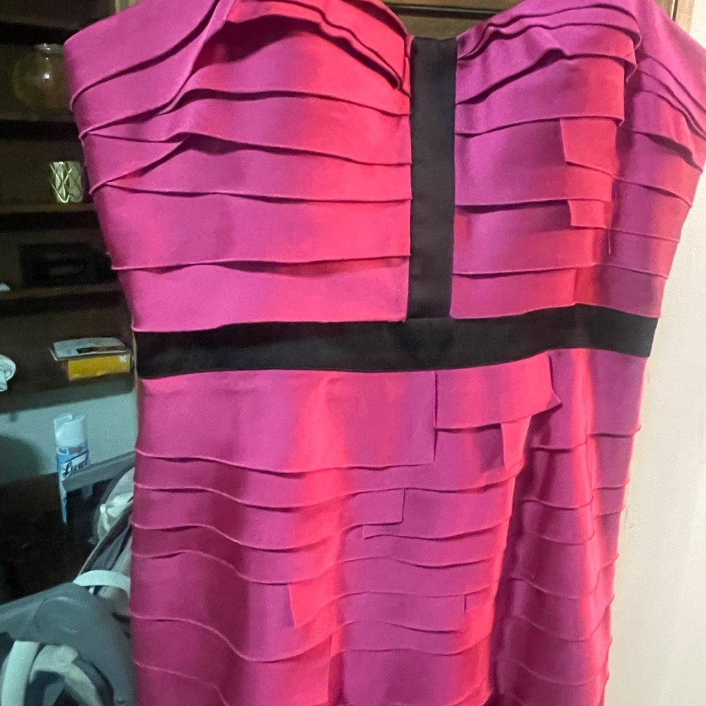 Elegant Pink Strapless Dress